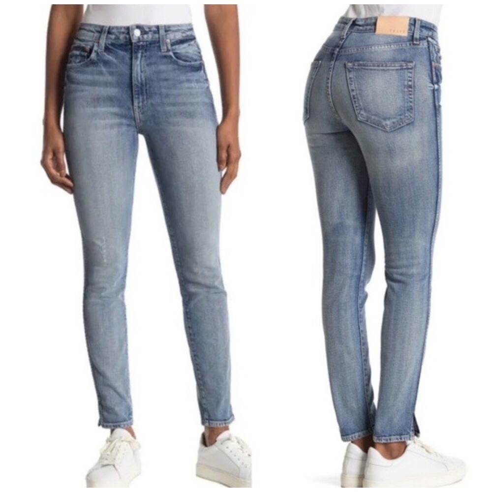TRAVE Lawson High Rise Slim Skinny Full Length Jeans Heartbreaker Wash 23